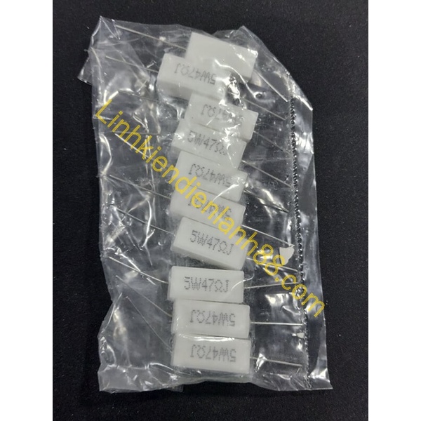 10 cái Trở sứ 47R 5W 5% mới !