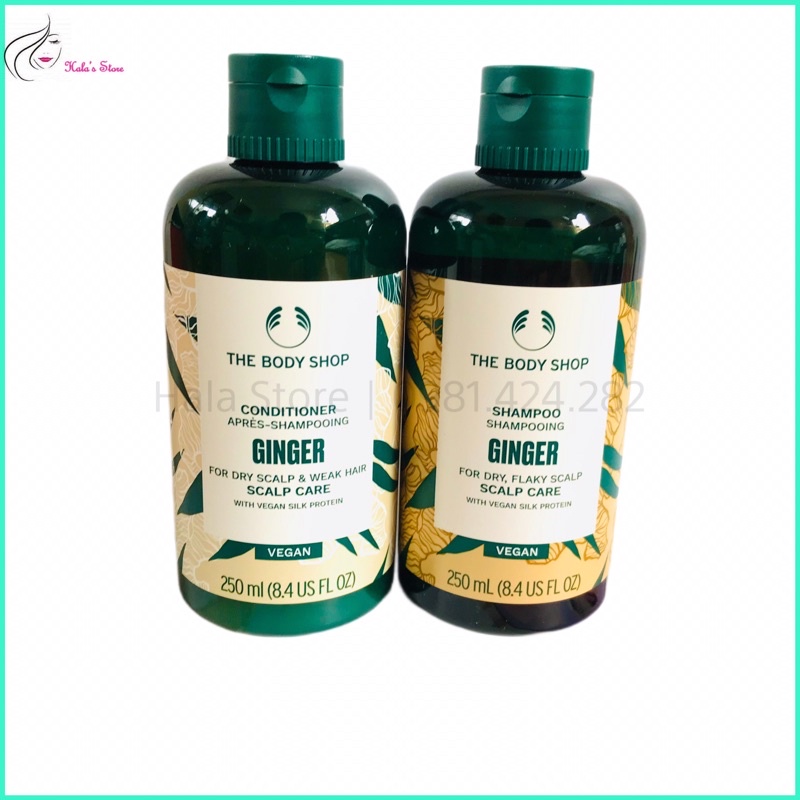 Dầu gội & Dầu xả cho tóc khô, yếu và chăm sóc da đầu từ gừng The Body Shop Ginger Scalp Care