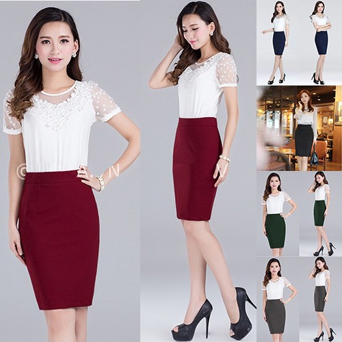 Chân Váy Nữ Xẻ Tà Sau