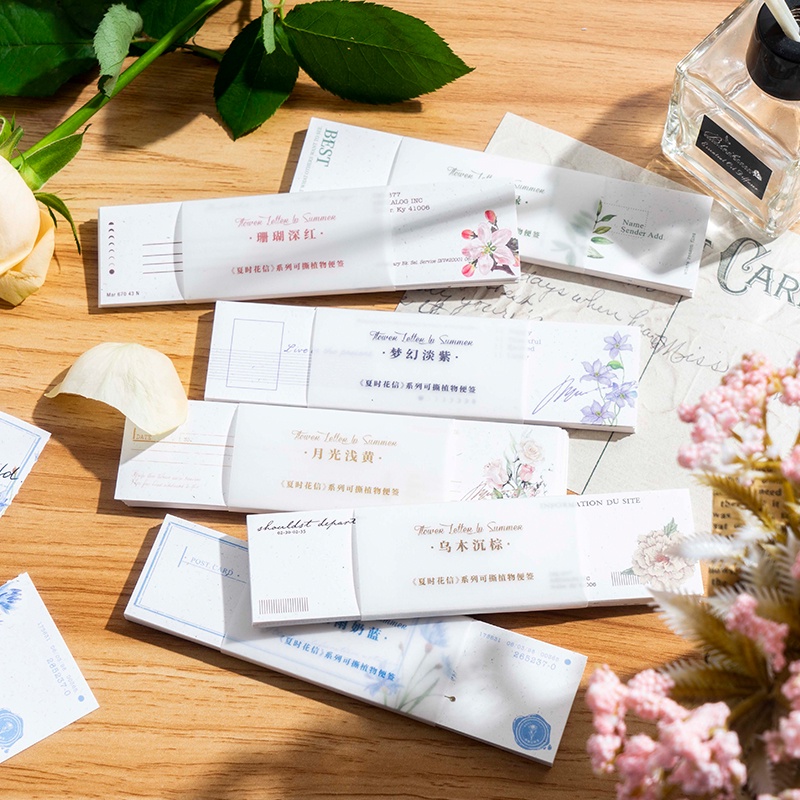 Bộ 30 Giấy Ghi Chú Hình Cây Tự Nhiên Có Thể Xé Ra