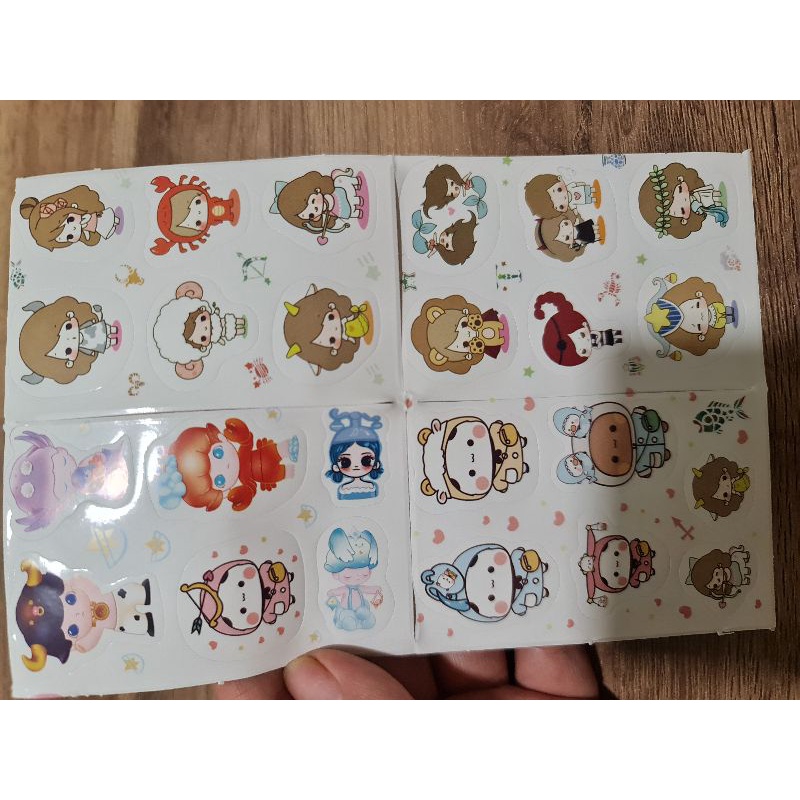 Hộp 12 tờ sticker 12 cung hoàng đạo