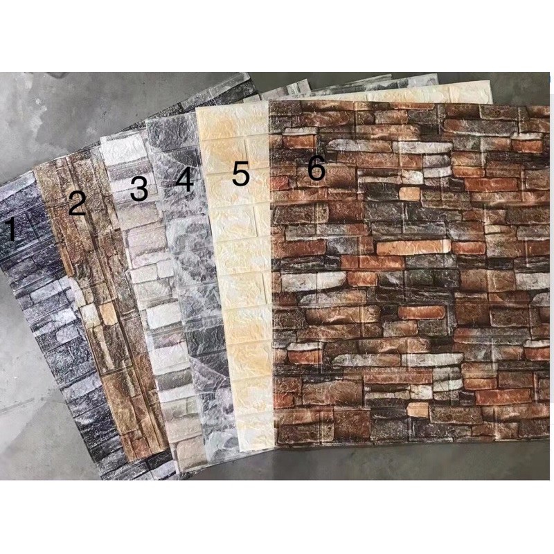 xốp dán tường giả đá gạch cổ khổ 70 77cm