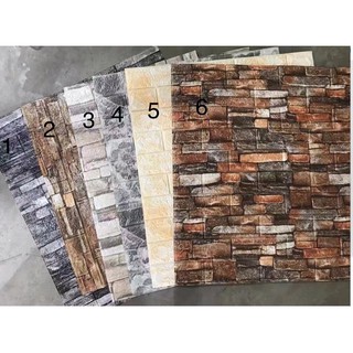xốp dán tường giả đá gạch cổ khổ 70 77cm