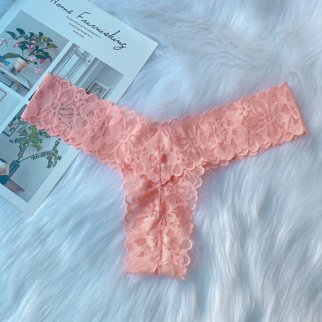 [REN CHỮ T] Quần lót ren lọt khe mềm mịn -Chíp lọt khe sexy -cochunhoquan11