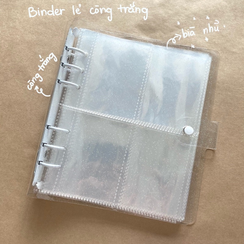 Sổ đựng card Binder nhũ vuông kèm sheet đựng card