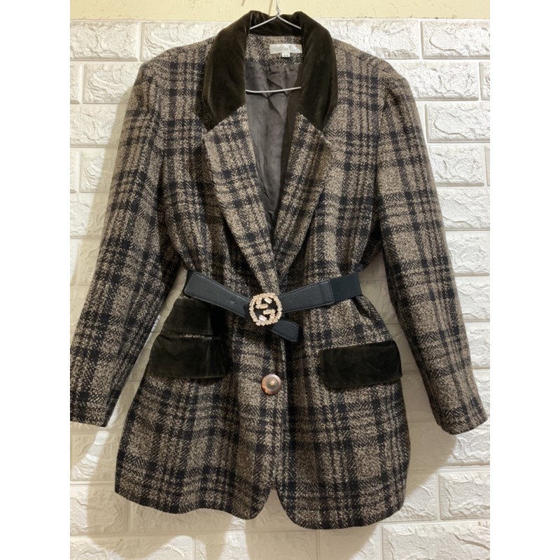 Áo vest dạ Kẻ caro trẻ trung cho nữ