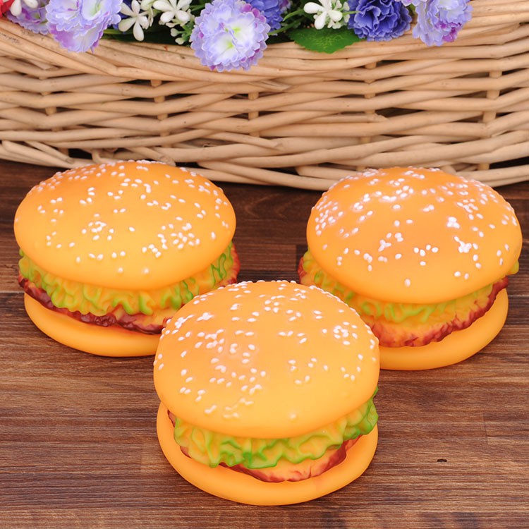 ĐỒ CHƠI BÁNH HAMBURGER PHÁT RA TIẾNG KÊU THÚ VỊ DÀNH CHO THÚ CƯNG