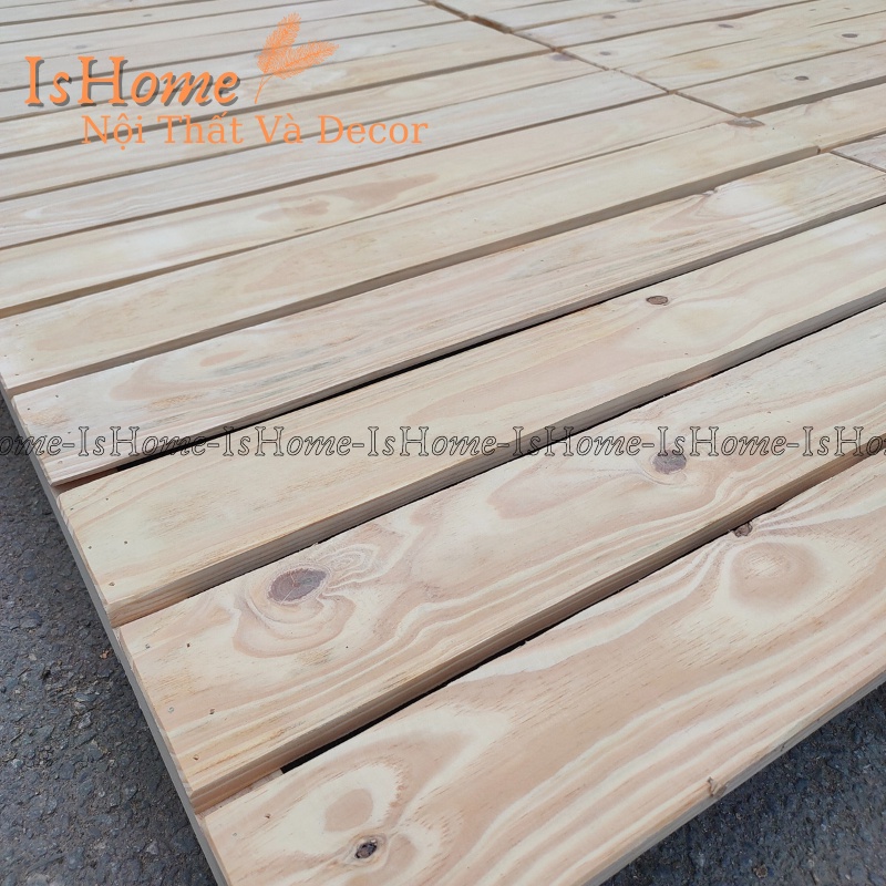 Giường Pallet Gỗ Thông Cao Cấp Mặt Khít Gỗ Mới Nhập Khẩu 100% Đủ Kích Thước Cao 10cm