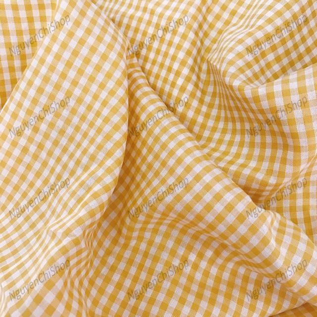 ⚡Rẻ nhất⚡ Vải caro nhỏ chất đũi mềm