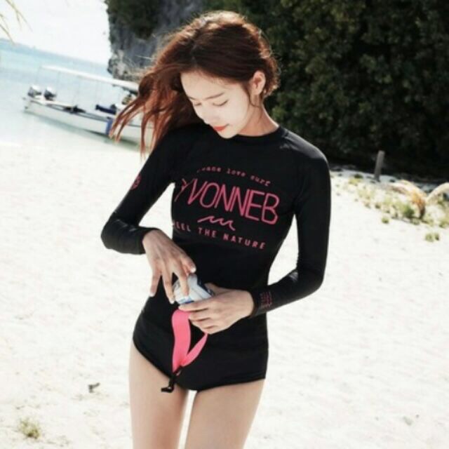(Có sẵn,clip) Đồ bơi Bikini 2 mảnh dài tay YVONNEB phong cách Hàn quốc