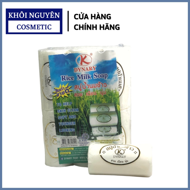 Combo12 Bánh Xà Phòng Sữa Gạo Thái Lan DYNARY Bánh Dài 1200g/ lốc 12 bánh