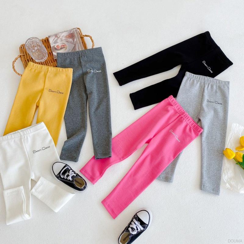 Quần legging chất liệu cotton mềm co giãn thời trang mùa thu cho bé gái