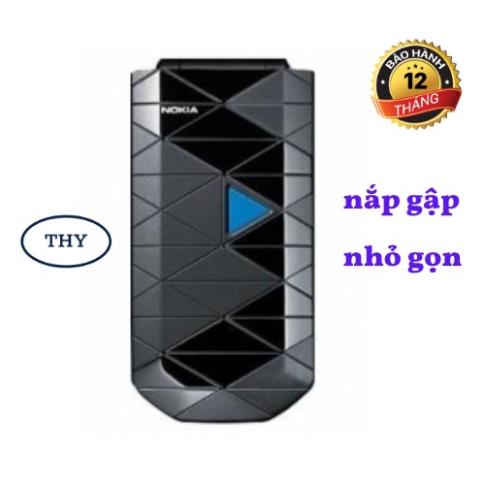 Điện thoại Nokia 7070 phổ thông nắp gập bàn phím được thiết kế hình viên kim cương zin chính hãng