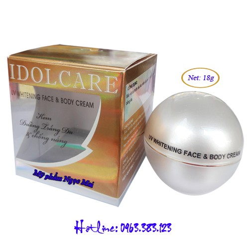 Kem Dưỡng Trắng Da &amp; Chống Nắng IDOLCARE (18g)