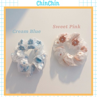 Dây buộc tóc scrunchies hoa cúc - ChinChin