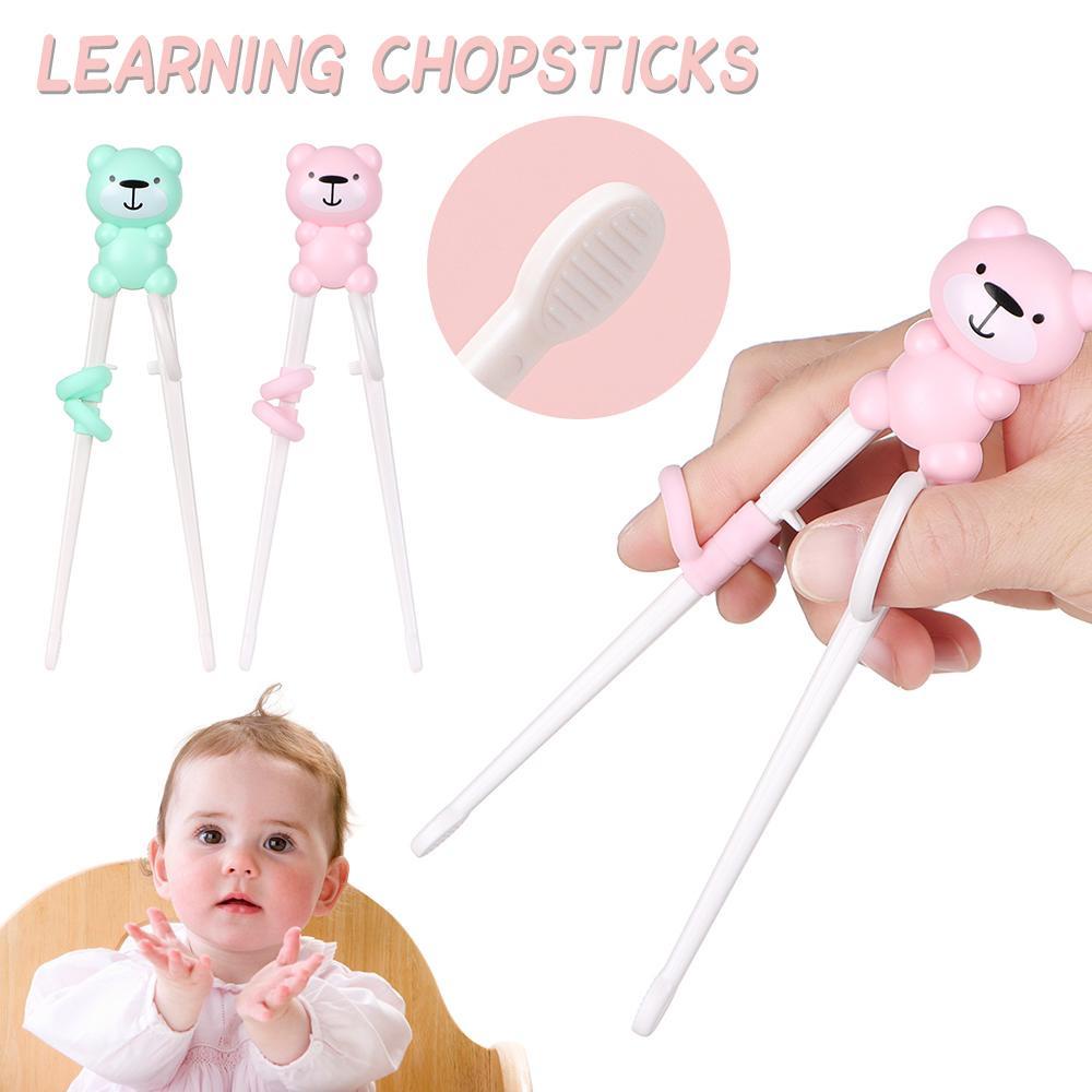KUNHEV 1 Cặp Đũa Tập Ăn Chất Lượng Cao Dành Cho Trẻ Nhỏ Mới Bắt Đầu
