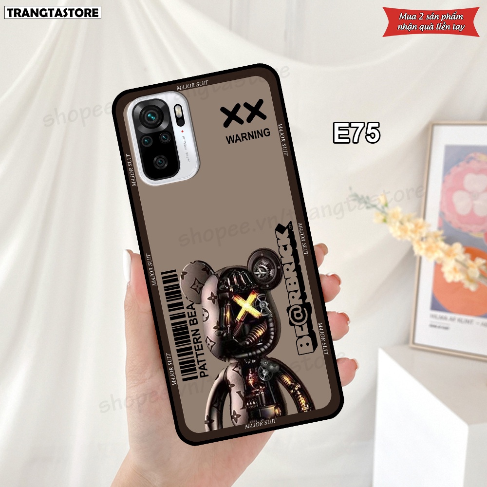 Ốp Xiaomi Redmi Note 10 4G/5G - Note 10s -  Note 10 Pro in hình gấu Bearbrick,Metal Style,Doremon siêu dễ thương chất lư