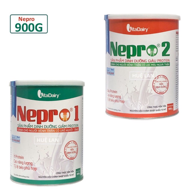 Combo 2lon Sữa Nepro số 1 và 2 900g