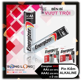 PIN AA / AAA - PIN ENERGIZER MAX ALKALINE (PIN Kiềm) 1.5V - Vỉ 2 viên - Chính Hãng Nhập khẩu Singapore
