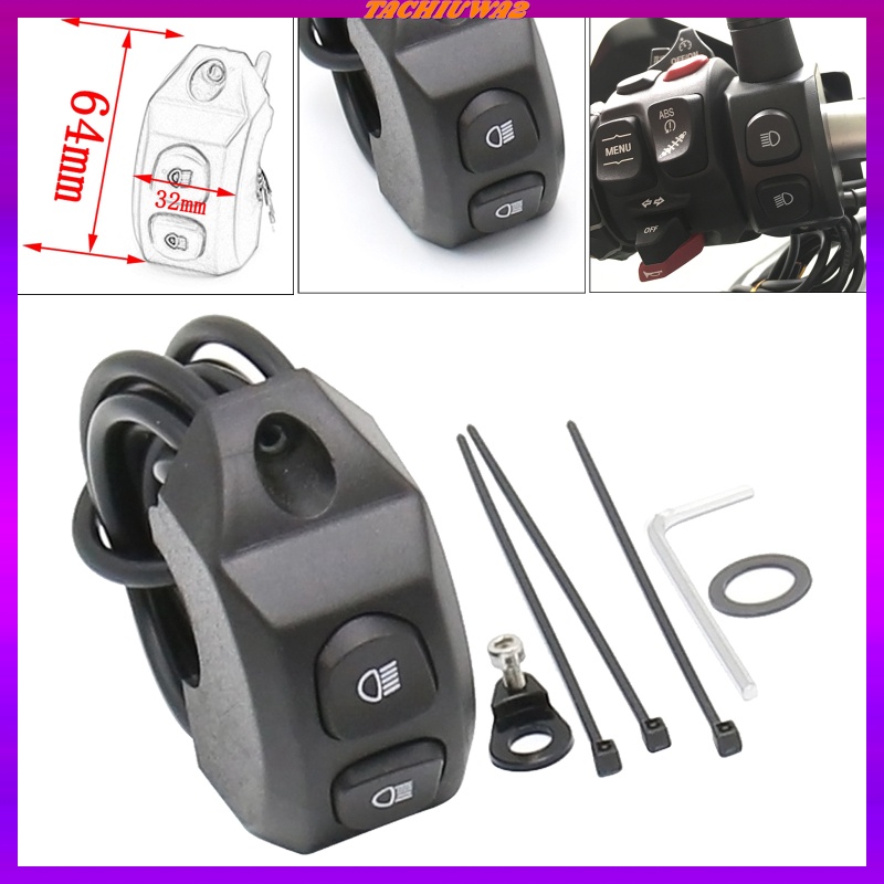 Rơ Le Công Tắc Đèn Sương Mù Thông Minh Tachiuwa2 Cho BMW R1200GS R1250GS Adventure Màu Đen