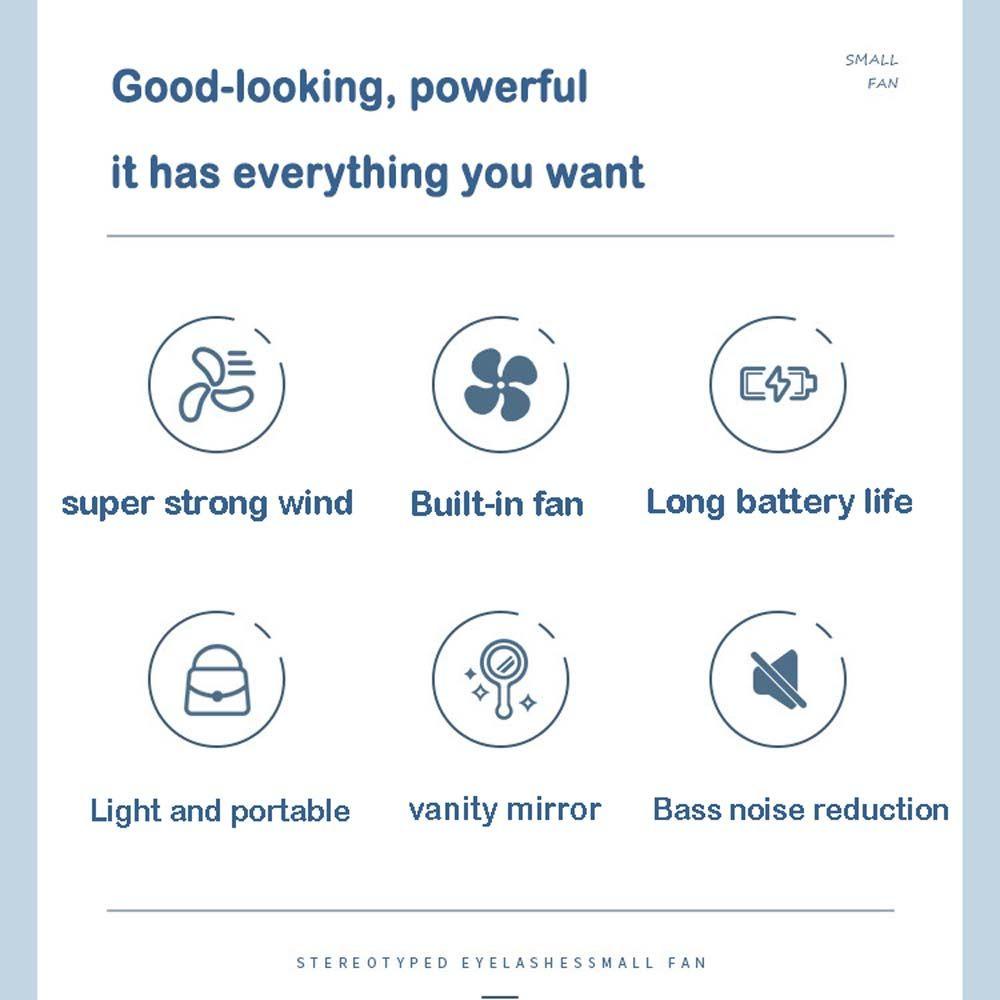 Quạt Thổi Khô Keo Dán Lông Mi Giả Có Thể Sạc Lại Bằng Cổng USB