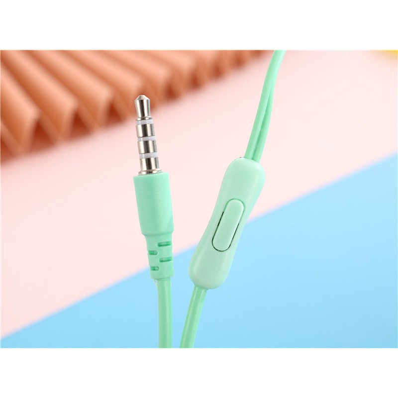 Tai nghe nhét tai có dây 3.5mm nhiều màu sắc cá tính cao cấp dành cho Iphone Ipad Pc Android