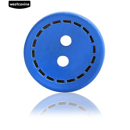Set 100 Nút Gỗ Tròn 2 Lỗ Nhiều Màu May Vá Chuyên Dụng