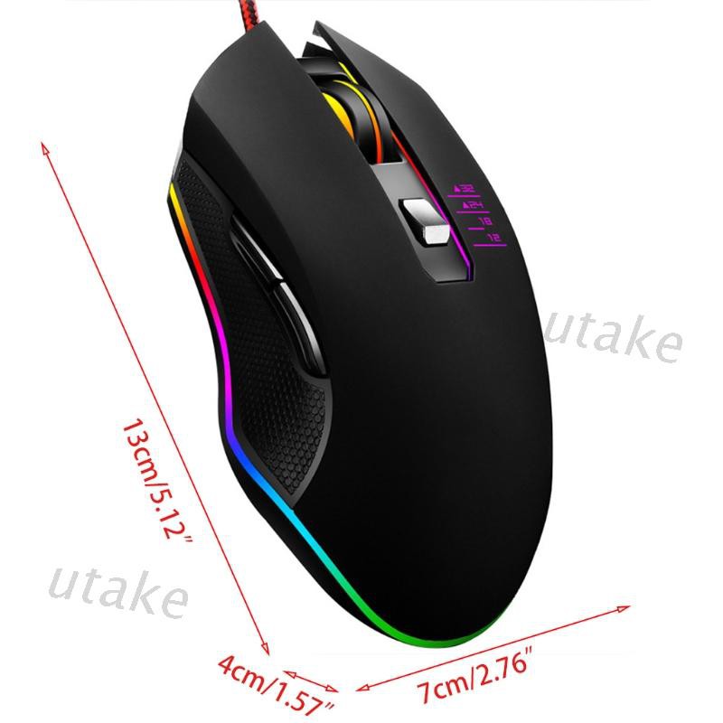 Chuột Gaming Có Dây 7 Nút Bấm, 16.8mm