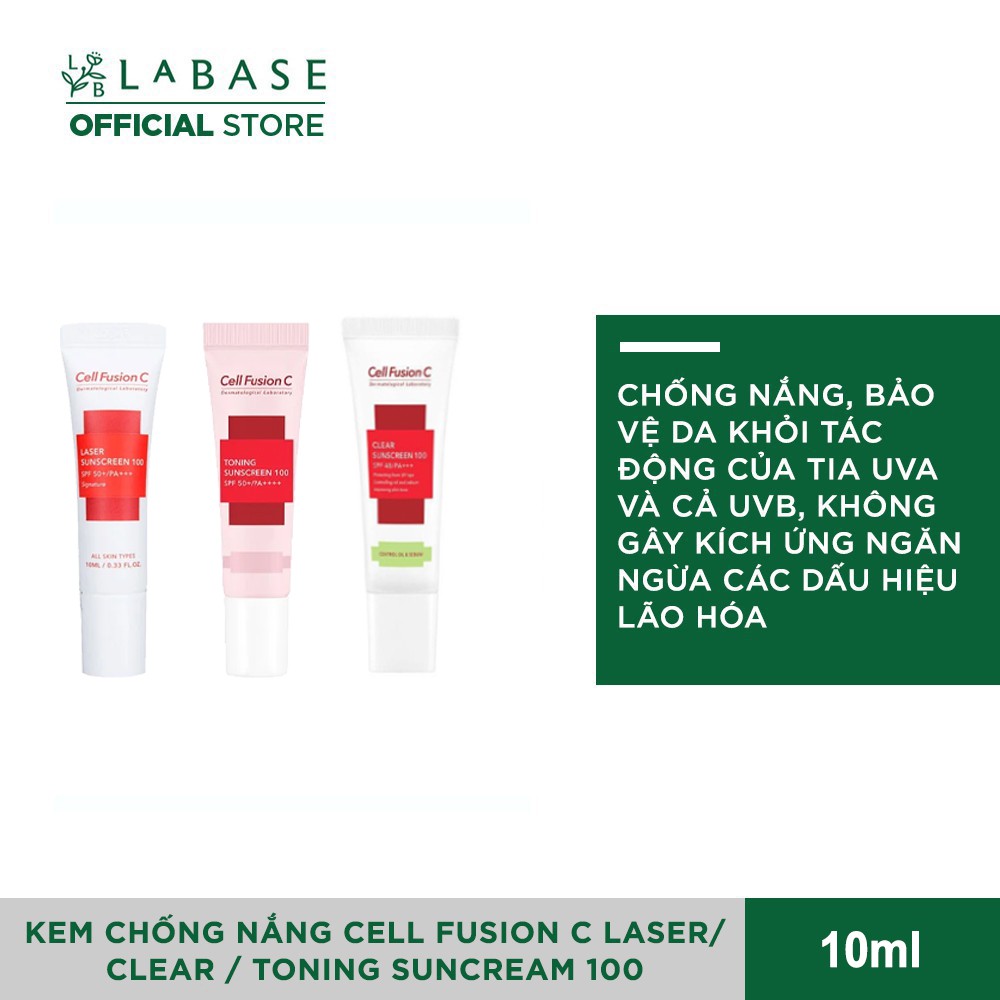 Kem chống nắng Cell Fusion C Clear Sunscreen mini size 10ml | BigBuy360 - bigbuy360.vn