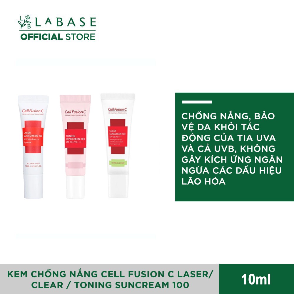 Kem chống nắng Cell Fusion C Clear Sunscreen mini size 10ml