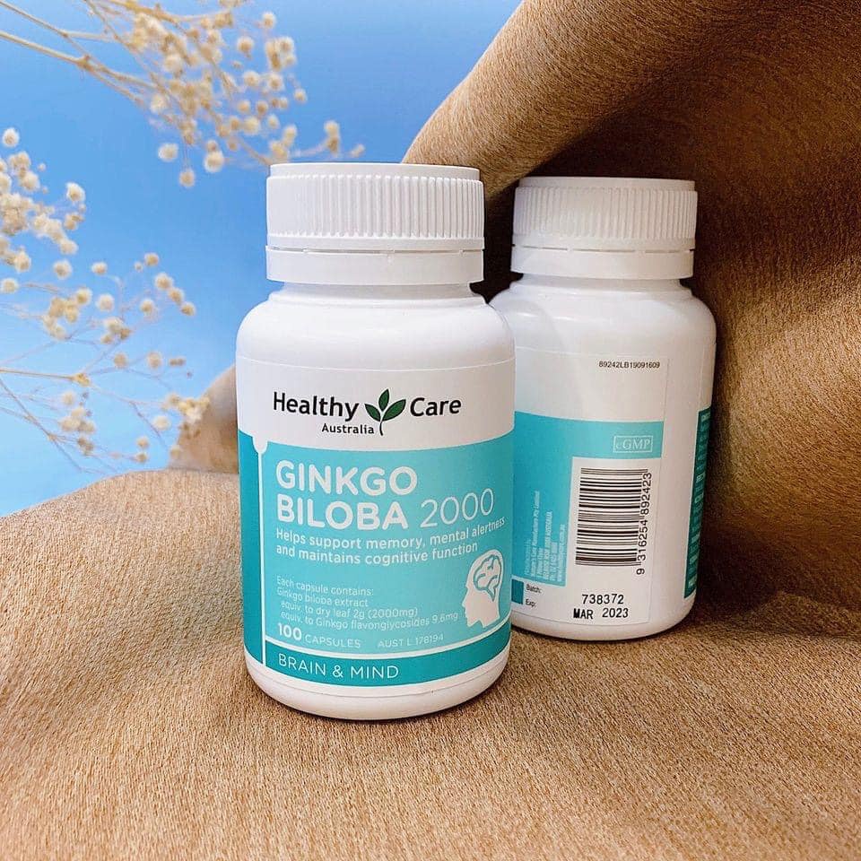 Viên Uống Bổ Não Healthy Care Ginkgo Biloba Úc [date xa] mẫu mới