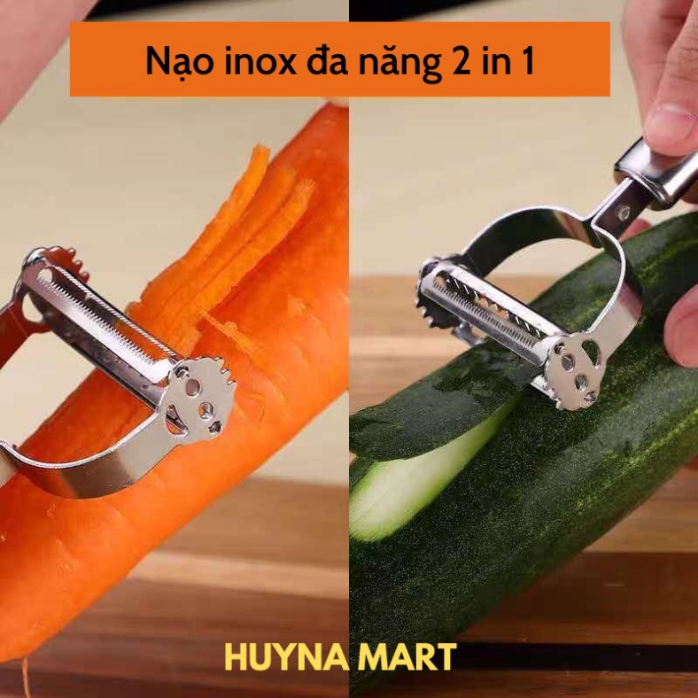 Nạo Rau Củ INOX Cao Cấp Đa Năng 2 in 1 (Nạo củ quả và bào sợi tiện lợi) NB03 GIÁ CỰC RẺ