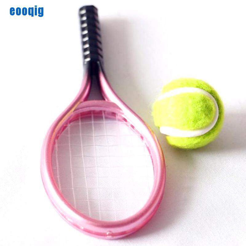 Bộ 2 Vợt Tennis Tỉ Lệ 1: 6 1: 12 Cho Nhà Búp Bê