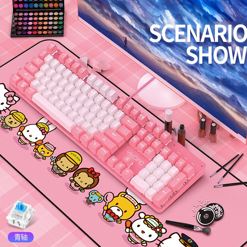 Bàn phím máy tính, bàn phím cơ HỒNG PRO T900 LED 10 Chế Độ, Phím Cơ Blue Gaming  Máy Tính, Laptop, PC CHO  NAM & NỮ