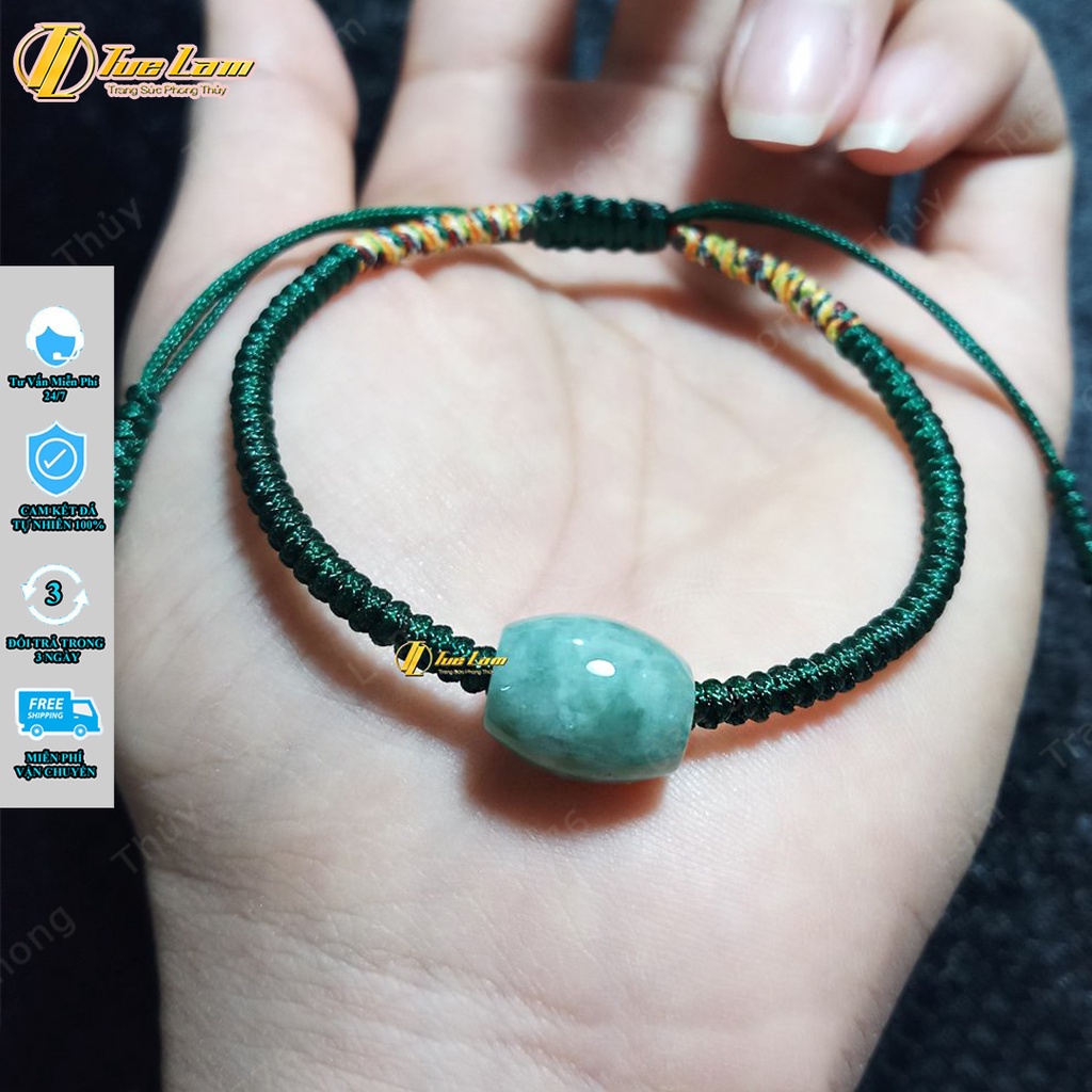 Vòng chỉ may mắn bện handmade lu thống sơn thủy xanh lá cầu tài lộc, trợ công danh - Tuệ Lâm