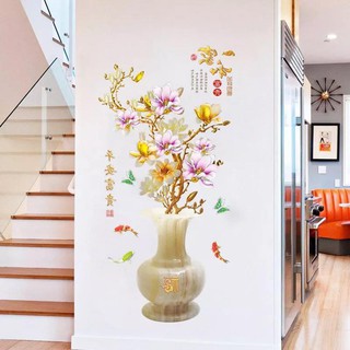 DECAL DÁN TƯỜNG BÌNH HOA MAI