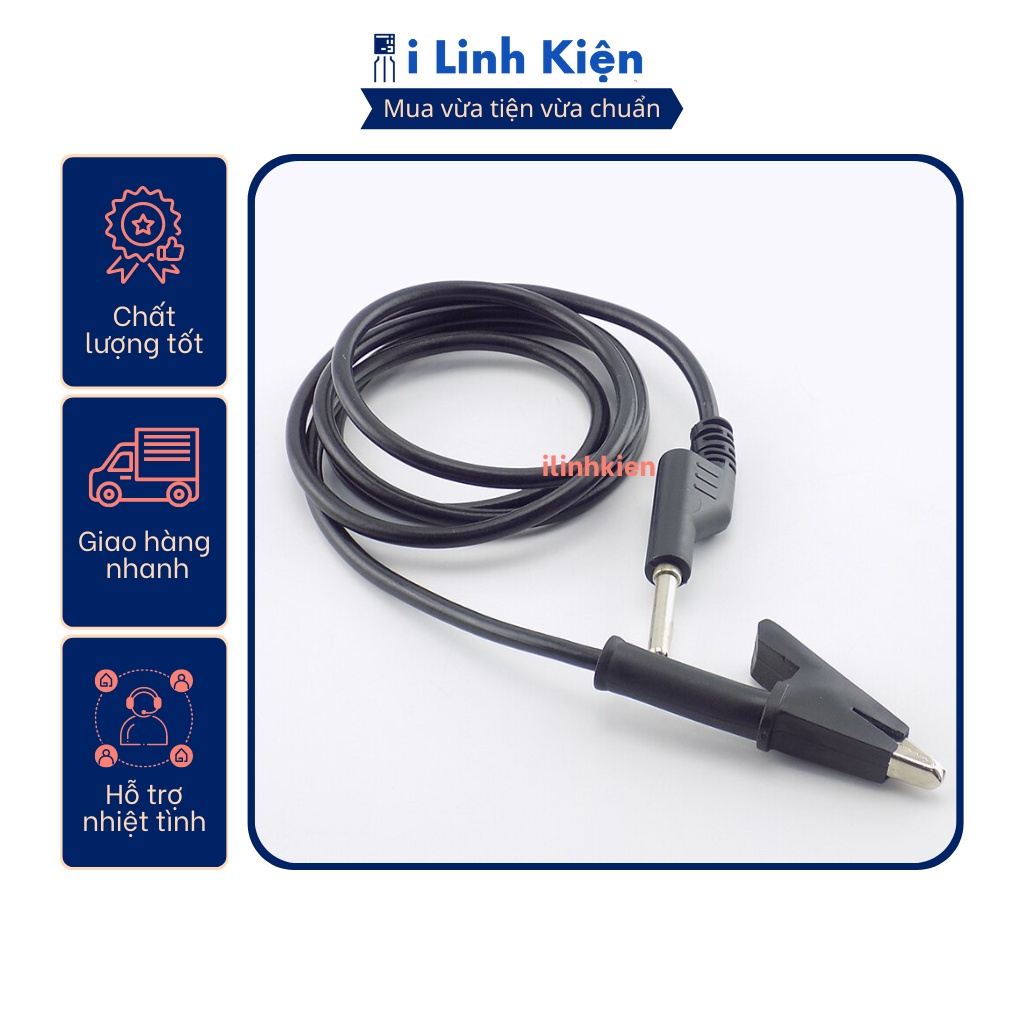 Dây đo đồng hồ liền kẹp cá sấu màu đen loại tốt