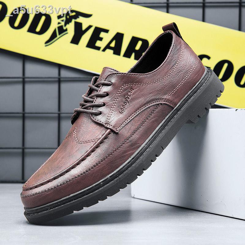 ✗Goodyear giản dị giày da nam công sở phong cách Anh brogues nhỏ