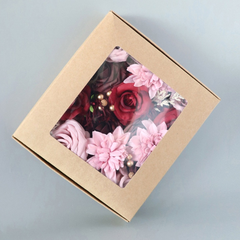 Hộp Đựng Hoa Hồng Giả Trang Trí Tiệc Cưới DIY