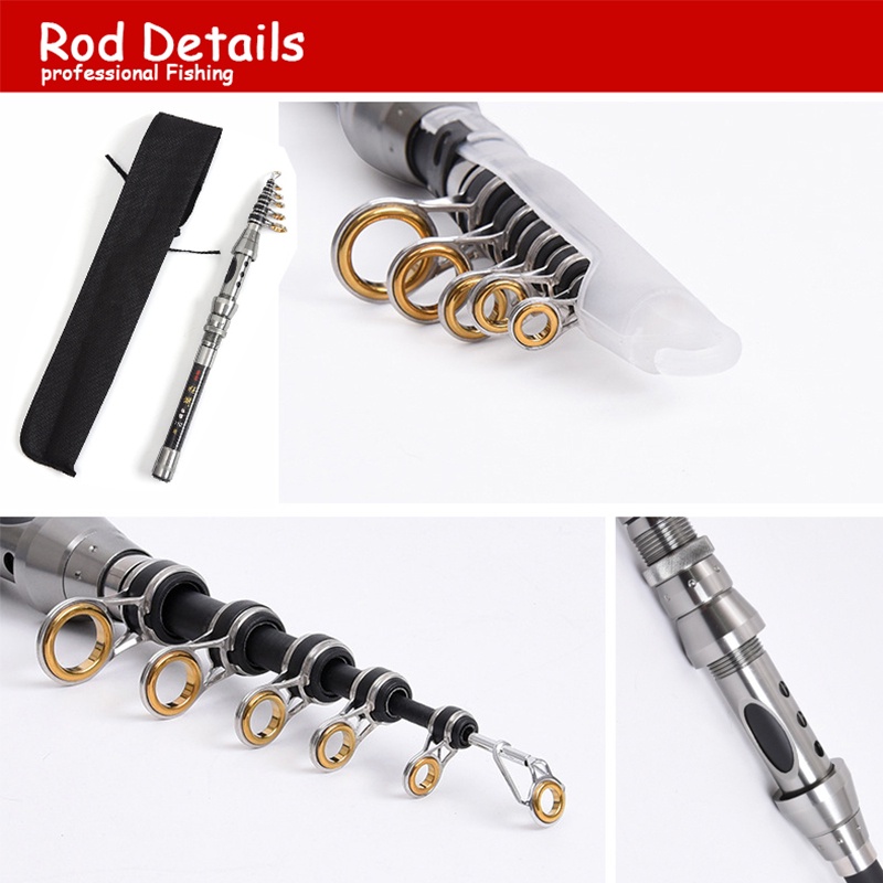 Cần Câu Cá Bằng Sợi Carbon Siêu Nhẹ 1.5-2.4M