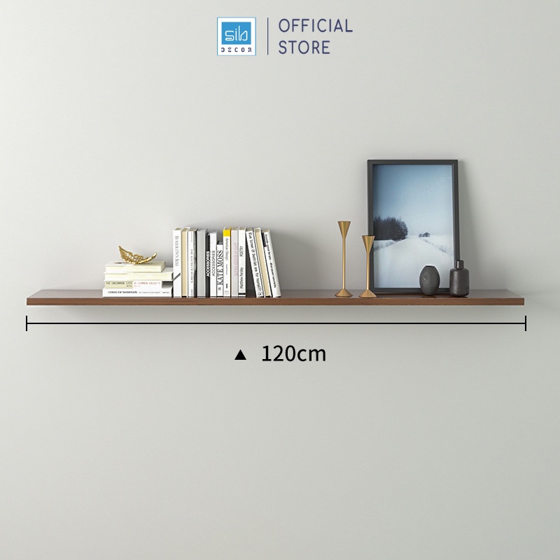 Kệ Trang Trí Treo Tường Dài 120cm Thương Hiệu SIB Decor Đơn Giản, Tinh Tế Với Kết Cấu Chịu Lực Giấu Chân