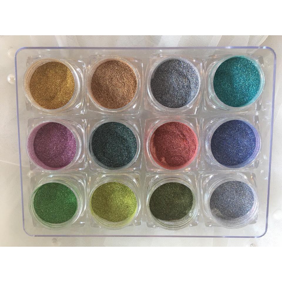 Sét Bột Nhũ Cầu Vồng 12 Màu Cực Xinh