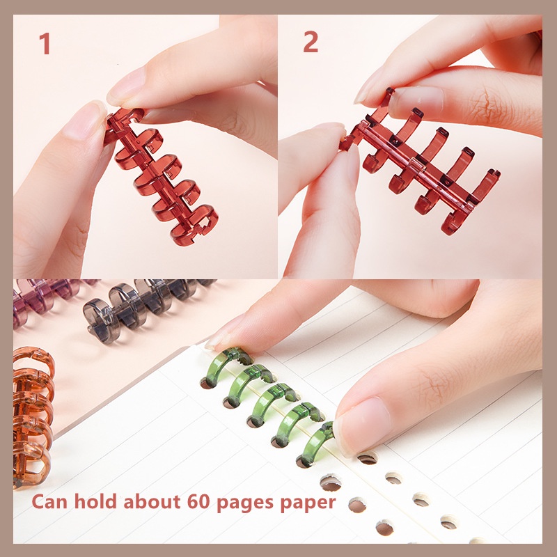 Set 5 còng khóa 5 lỗ dùng đóng gáy sổ tay diy