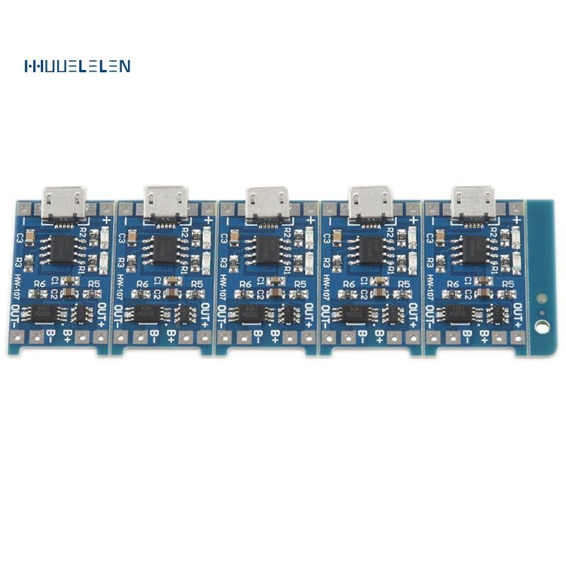 5 Mạch Sạc Pin 1a 5v Micro-Usb Tp4056 Lithium Te420