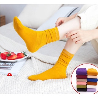 Tất Nhún Cao Cổ Hàn Quốc Cao Cấp Vintage T08
