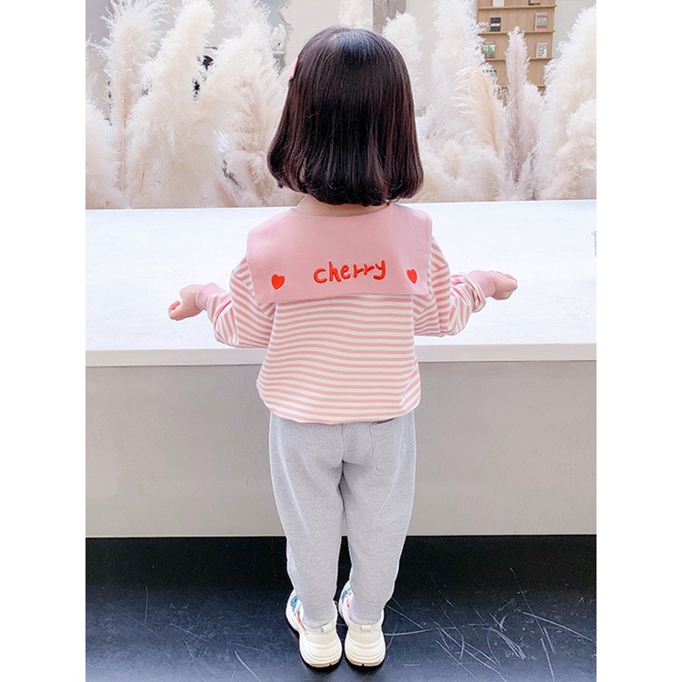 Quần áo bé gái, set bộ bé gái chất Nỉ Da Cá dày dặn lên from đẹp cho bé