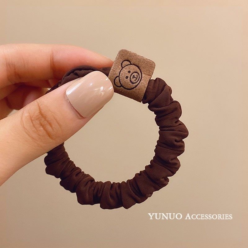 Dây Buộc Tóc Vải Da Phong Cách Hàn Quốc Đáng Yêu Cho Nữ