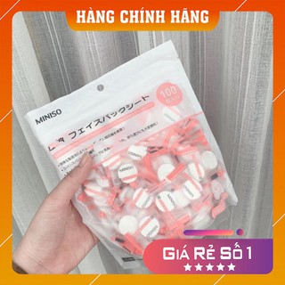 Mặt Nạ Nén ❤️FREESHIP❤️ Túi 100 Viên Mặt Nạ Giấy Nén Miniso Nhật Bản Cấp Ẩm Thải Độc