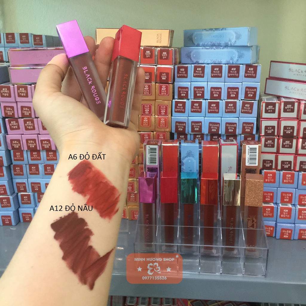 Son kem HANDMADE A6 A12 tông trầm ( thiết kế son BLack Rouge hottrend )