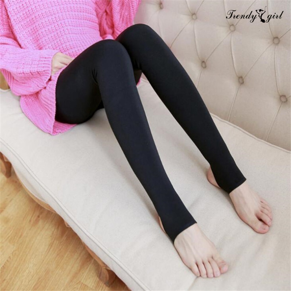 Quần Legging Lửng Màu Trơn Giữ Ấm Cho Nữ | BigBuy360 - bigbuy360.vn